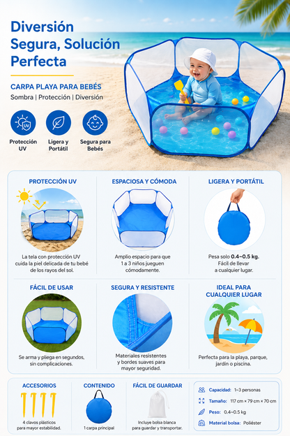 Carpa para bebes portable
